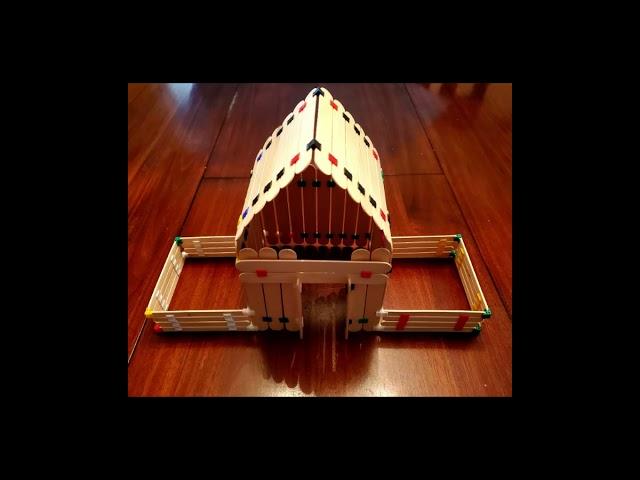 Just Clip It ™ Popsicle Stick House Barn Yard Kit made from jumbo craft sticks and our craft clips