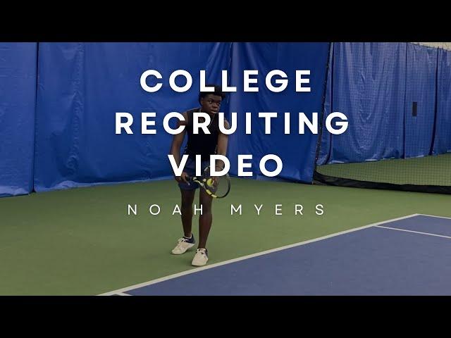 College Tennis Recruiting Video- Noah Myers- Fall 2023