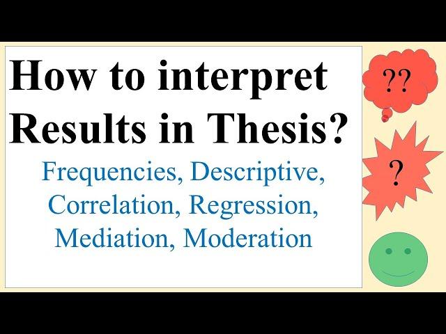 How to interpret Results in Research/Thesis?
