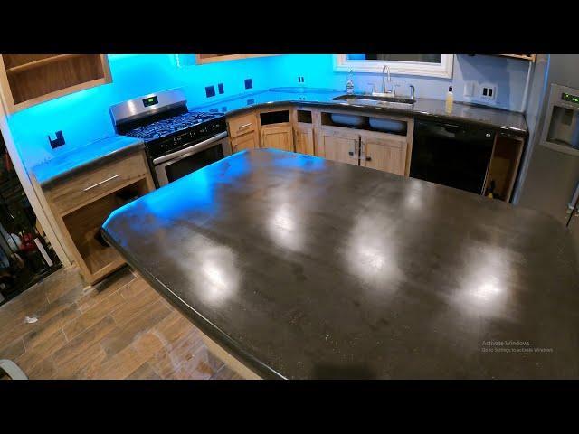 Concrete countertops (exposed aggregate)