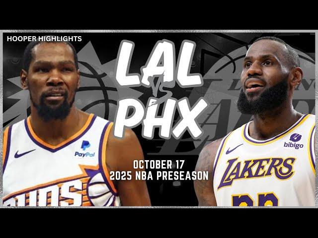 Los Angeles Lakers vs Phoenix Suns Full Game Highlights | Oct 17 | 2024-25 NBA Preseason