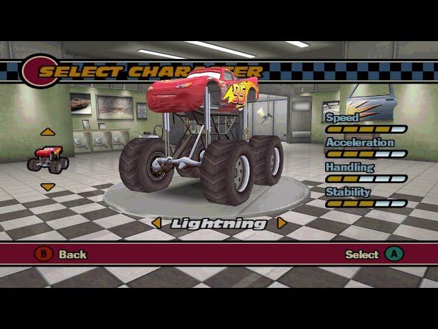 Cars GameCube - Monster McQueen Gameplay (Dolphin)