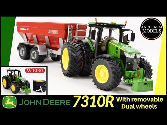 JOHN DEERE 7310R with removable Dual rear wheels by WIKING | Farm model review #57