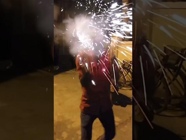 He forgot he had it on  #funny #tubebuddy #fireworks #indian