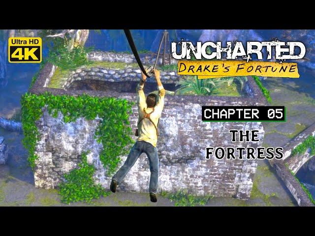 UNCHARTED: DRAKE'S FORTUNE WALKTHROUGH | CH 05 - THE FORTRESS | 4K UHD | GAMERS DIGEST