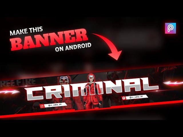 How to Make Free Fire Banner for YouTube Channel in Picsart || Free Fire Gaming Banner Editing