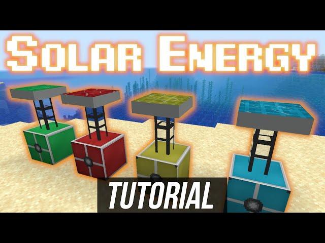 Solar energy tutorial / guide /showcase 1.12.2 - 1.18.2 New solar panels (minecraft java edition)