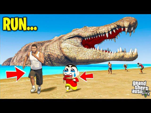 Shinchan & Franklin try to Save Giant Crocodile in Tamil | Happy Gamer