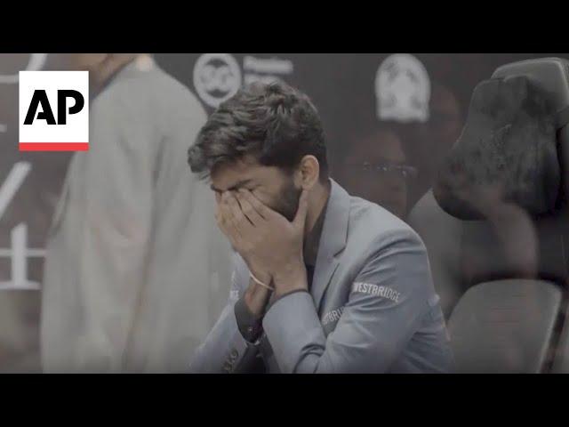 Moment Gukesh Dommaraju becomes youngest chess world champion