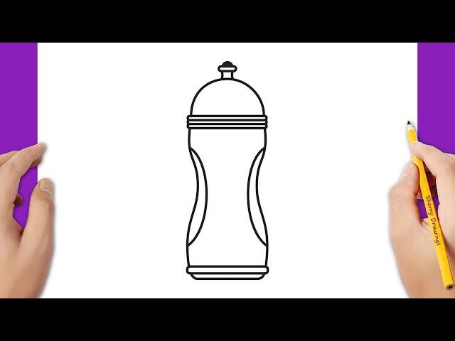 How to draw a sport bottle