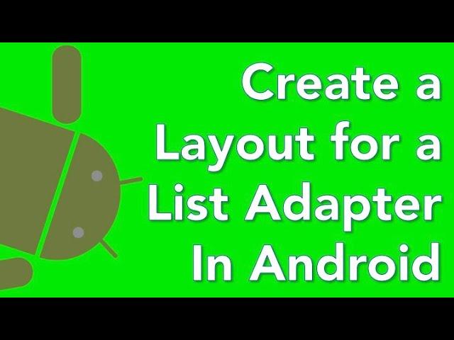 Java Android Custom list adapter 03 single line layout