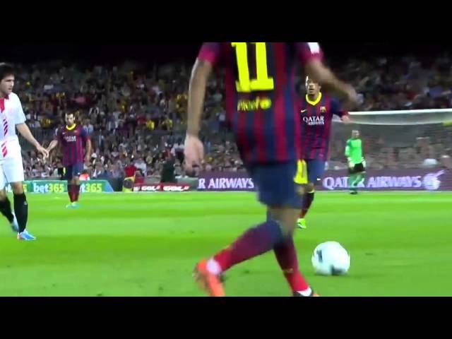 Amazing Neymar Trick against Sevilla 2013