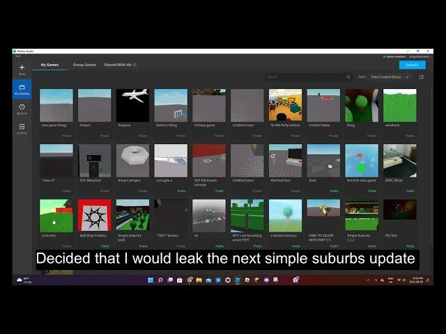 Simple Suburbs update leak