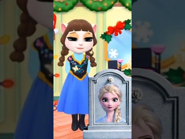  I Love U ELSA " Yours Anna"  #mytalkingangela2 #shorts #frozen #diewithsmile
