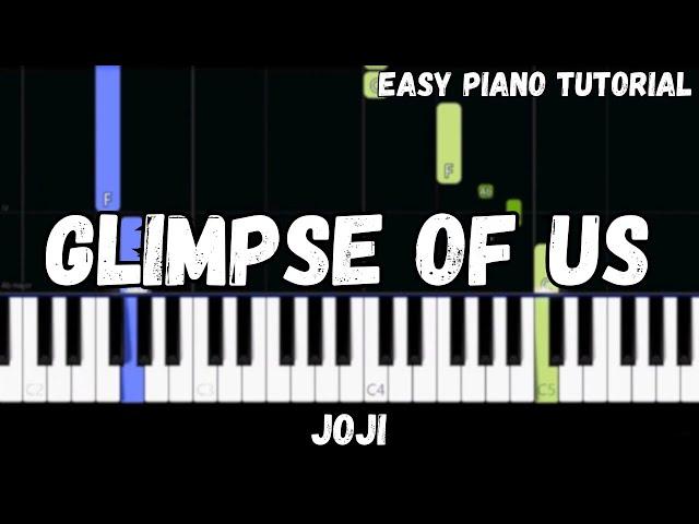 Joji - Glimpse of Us (Easy Piano Tutorial)