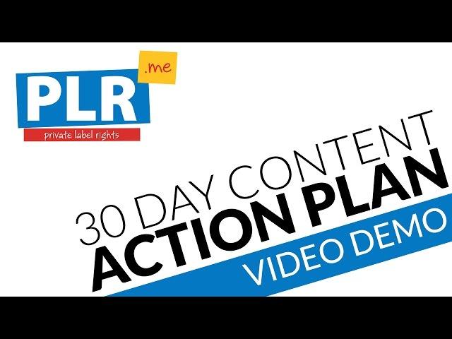 30 Day Content Marketing Action Plan - Video Demo