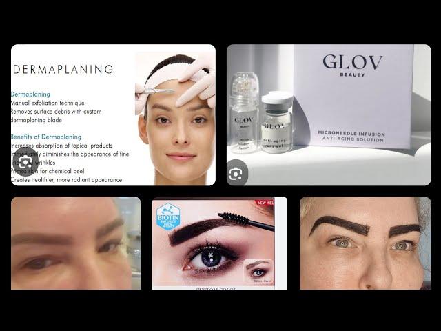 glov beauty microneedle infusion.dermaplane&dying  eyebrows. #dermaplane #eyebrows #microneedling 