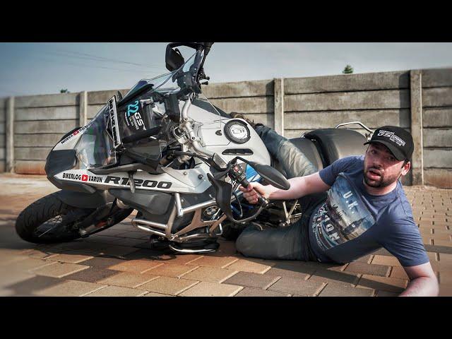 How to lift a fallen Motorcycle : 260 KG Heavy Bike | Bikerlog Varun