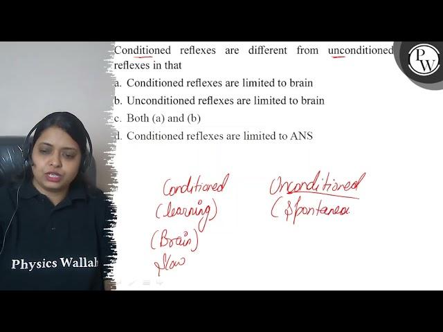 Conditioned reflexes are different from unconditioned reflexes in t...