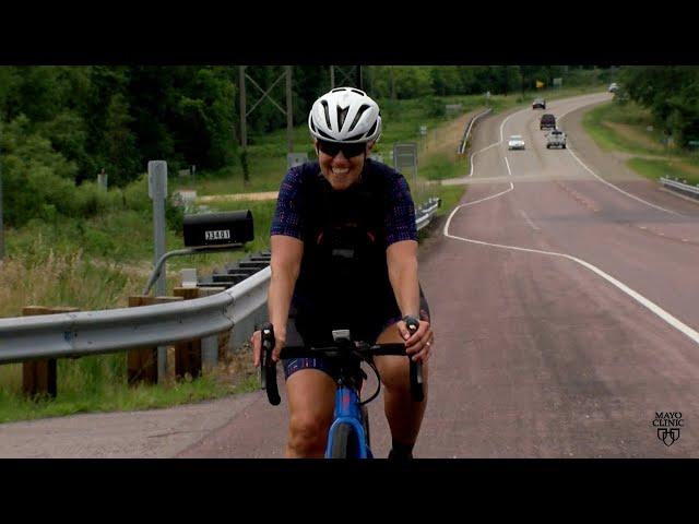 Cyclist changing gears after heart health scare