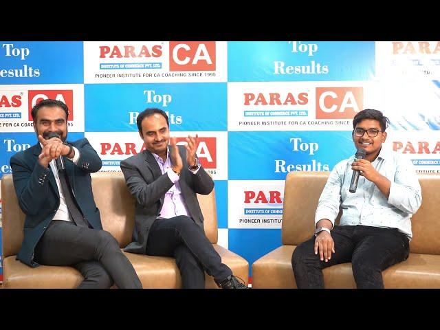 Our Student Our Pride | Paras Institute | CA Ishan Jain | CA-Final | AIR-35 | 2022