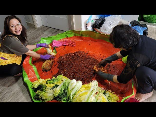 Making 20kg of Kimchi with my Korean mother in law!