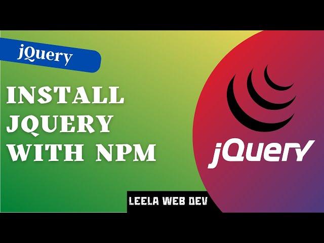 5. Install jQuery using NPM Node Package Manager | package.json file manage Dependencies - jQUery