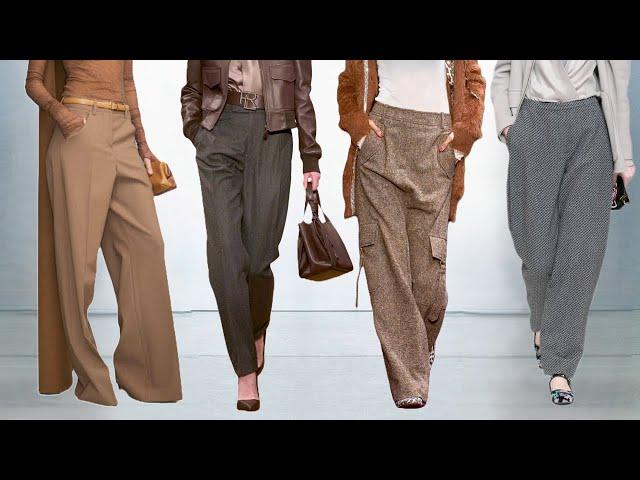 Fashionable trousers autumn 2024 winter 2025. What's trending? Top new items