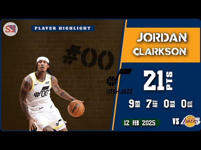 JORDAN CLARKSON 21 PTS vs LAL 12 Feb 2025 UTA Highlights