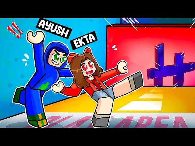 We Played Roblox HOLE IN THE WALL 