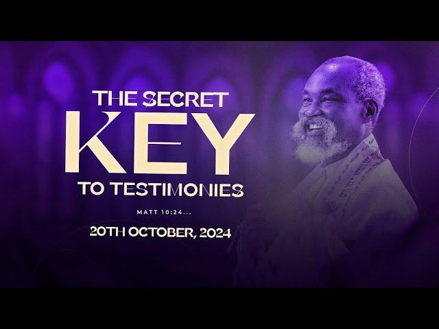 THE SECRET KEY TO TESTIMONIES | Sun 20th Oct, 2024 | #stephenadomkyeiduah #adomkyeiduah