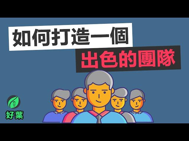 如何打造一個出色的團隊 | 我工作，我沒有不開心 | 動畫說書