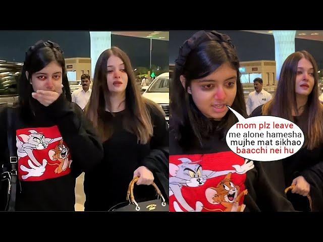 Aaradhya Bachchan's shocking reaction after Fight with Aishwarya Rai at Airport infront of Paparazzi