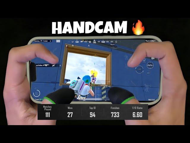 6 KD iPhone 14  4 Finger Claw HANDCAM GAMEPLAY  bgmi test iphone 14 for bgmi NEW SENSITIVITY