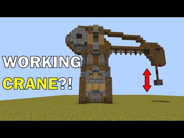 Working Crane In Minecraft TUTORIAL | Decorative Redstone #3