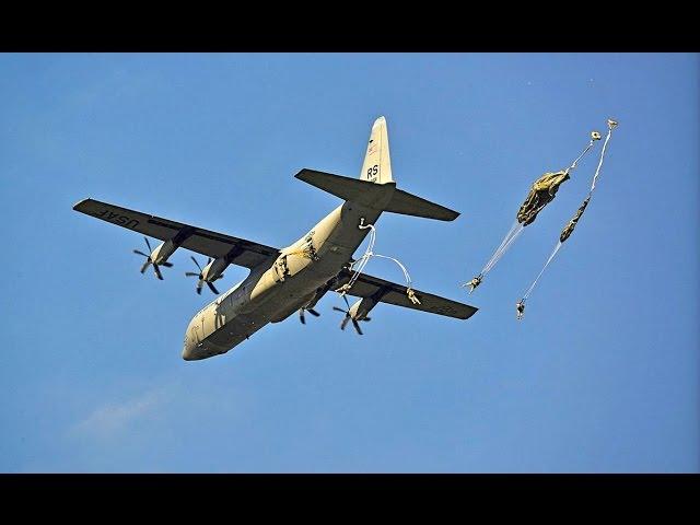 982ND COMBAT CAMERA C-130 TAIL GATE AIRBORNE JUMP