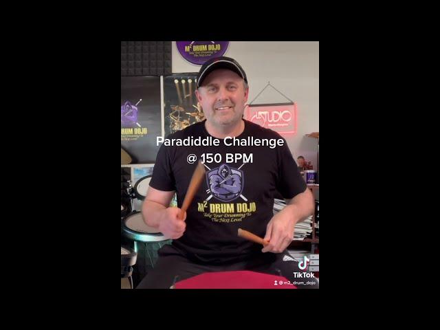 Single Paradiddle Challenge 140 bpm to 210 BPM!