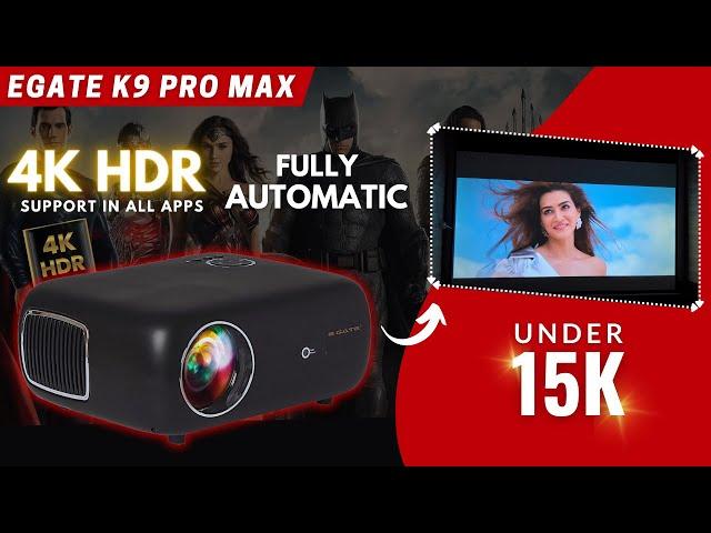 EGate K9 Pro Max FHD Projector Review️4K HDR Support️Fully Automatic Under 15K