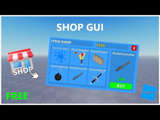 Free Shop GUI | Roblox Studio