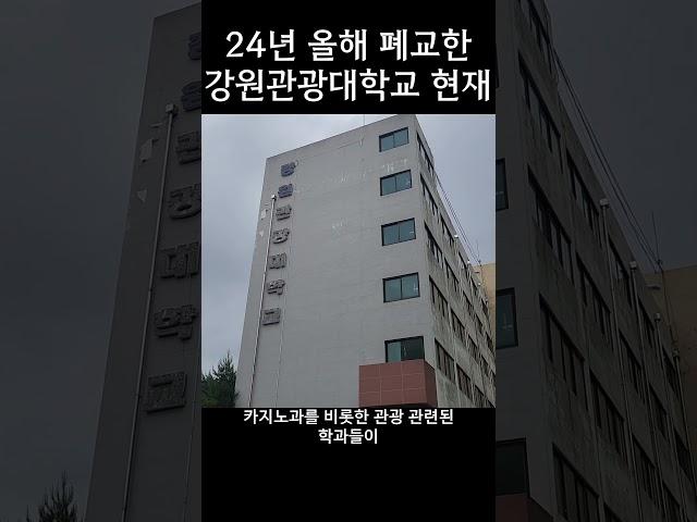 2024년 올해 폐교된 강원관광대학교의 현재 모습 #철대리
