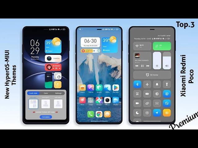 3 New HyperOS-MIUI Themes for Xiaomi,Redmi,Poco | 3 Best HyperOS-MIUI Themes
