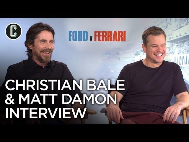 Christian Bale and Matt Damon Talk Ford v Ferrari and Sing a-ha’s “Take On Me”