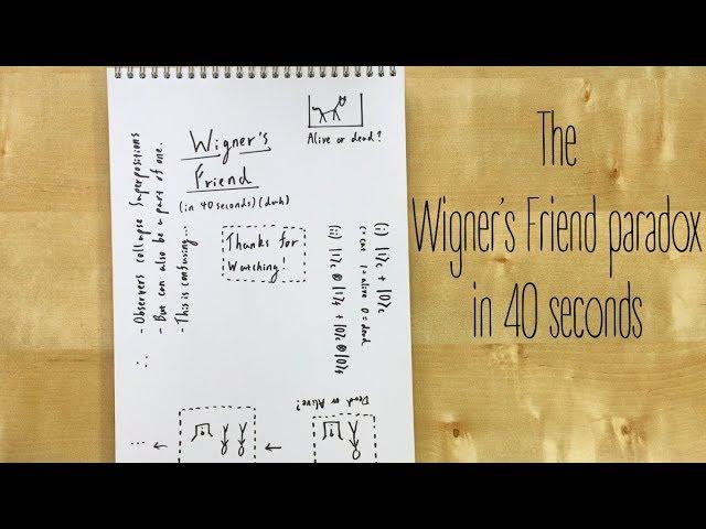 The Wigner's Friend paradox in 40 seconds