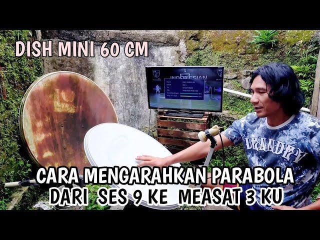 Cara mengarahkan parabola mini dari ses 9 ke measat 3 ku band terbaru 2023