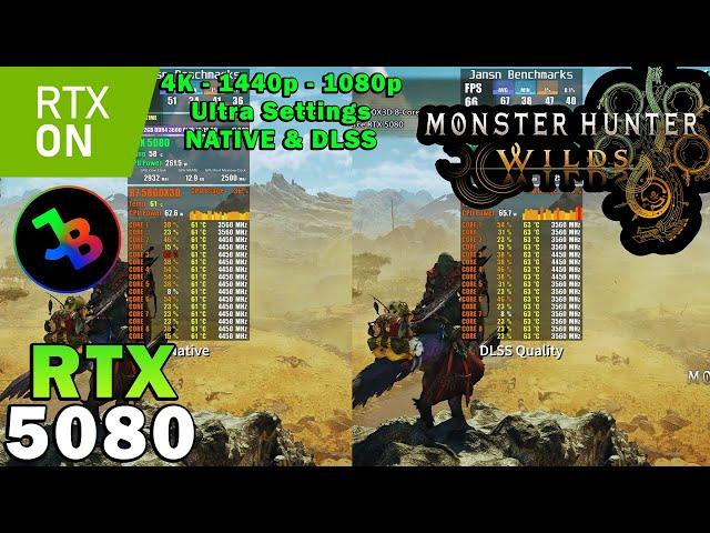 Monster Hunter Wilds Benchmark | RTX 5080 | 5800X3D | 4K 1440p 1080p | Ray Tracing | Max Settings