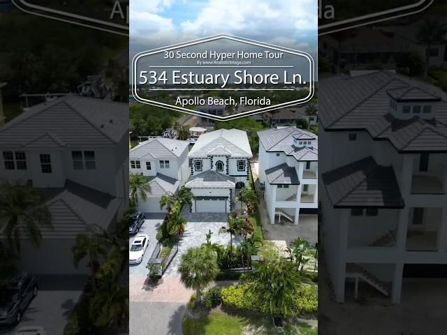 Waterfront Estate with Heated Pool, Dock & Bay Access | 534 Estuary Shore Ln, Apollo Beach #shorts