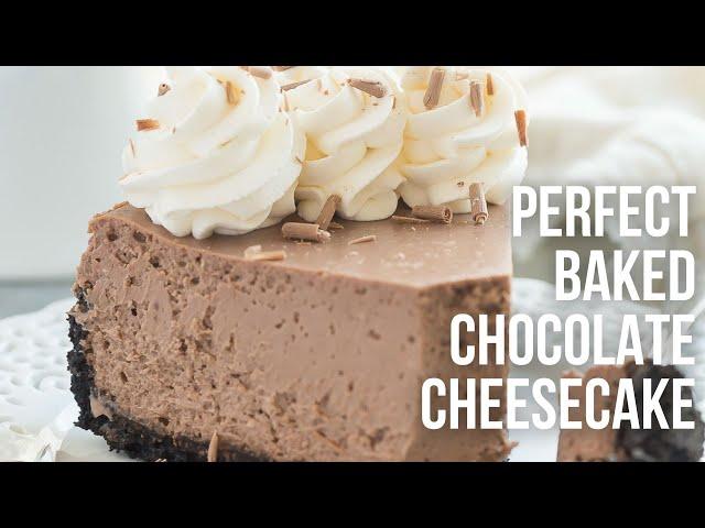 Baked Chocolate Cheesecake l The Recipe Rebel