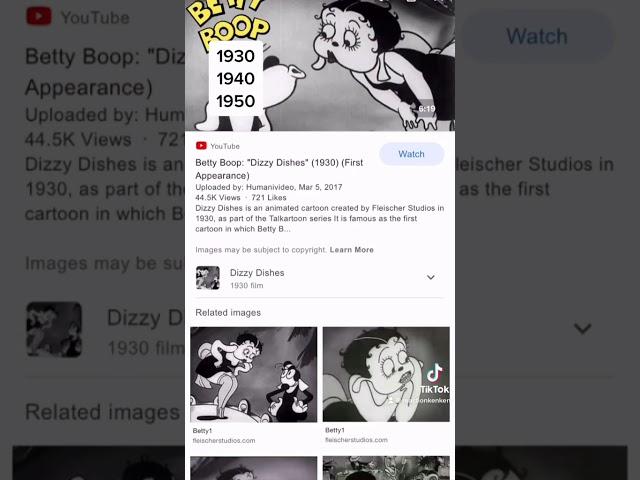 Evolution of Betty boop