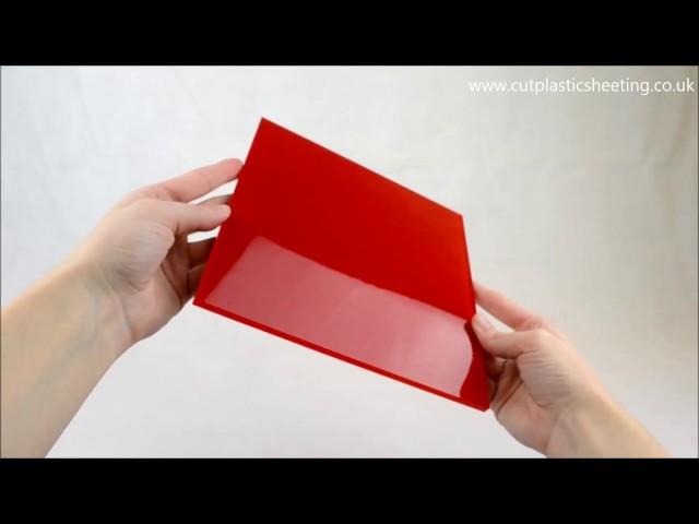 Red High Gloss Acrylic Plastic Splashback