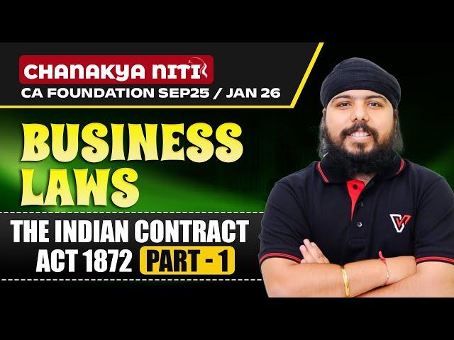 The India Contract Act 1872 | CA Foundation Business Law One Shot | CA Gurpreet singh  #vishwasca
